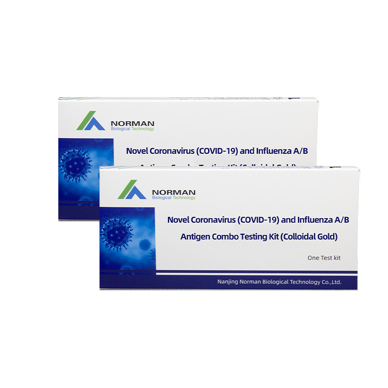 Novel Coronavirus（COVID-19) and Influenza A/B Antigen Combo Testing Kit(Colloidal Gold)